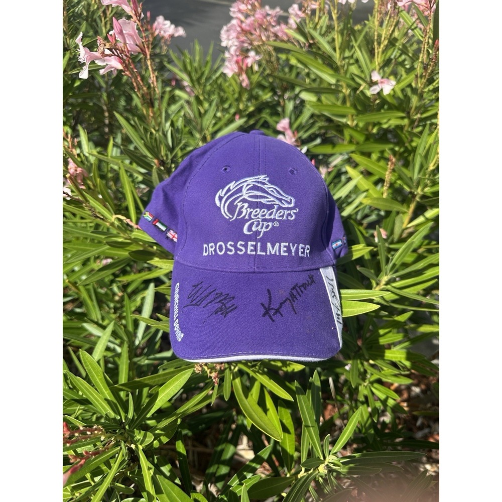 Breeders Cup Dosselmeyer Purple Hat Cap SnapBack 2011 Signed Horse Racing
